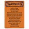 Signmission Safety Sign, OSHA WARNING, 10" Height, Keep Clear Gate May Move, Portrait OS-WS-D-710-V-13656 - alternate 1